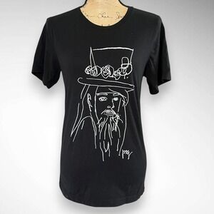 RARE Unisex The Church Studio Artist Leon Russell Black Graphic T-Shirt‎ | EUC